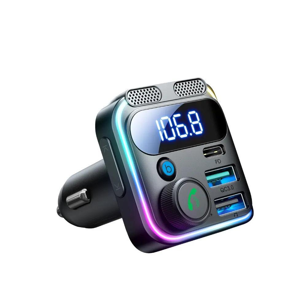 Joyroom-JR-CCB01-Dual-microphone-Wireless-In-car-FM-Transmitter price in bangladesh