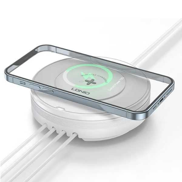 Key Features and Specifications The LDNIO AW003 offers a combination of both wireless and wired charging technologies in a compact design. 5-in-1 Charging Station Supports charging of up to five devices at once, consolidating your charging needs and reducing cable clutter. 15W Qi Wireless Charging The wireless pad automatically adjusts between 15W, 10W, 7.5W, and 5W modes to meet the specific power requirements of Qi-enabled devices. Multiple Ports Includes one 20W PD 3.0 Type-C port, one 18W QC 3.0 USB port, and two 12W Auto-ID USB ports. Universal Compatibility Works with all Qi-enabled devices, including various iPhone and Samsung Galaxy models, AirPods wireless charging cases, tablets, and more. Safety Features Constructed with 850℃ high-grade fire-proof PC materials and includes multiple protections against overcharging, overheating, over-current, and short-circuits. price in bangladesh