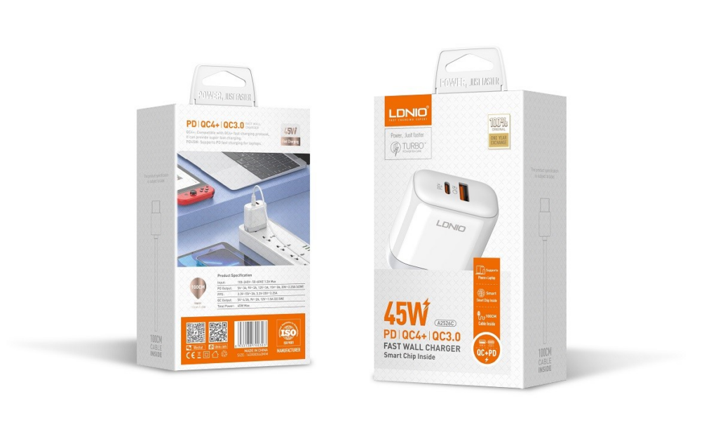 LDNIO A2526C 45W Dual USB-C PD QC4.0 Fast Charger price