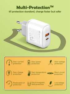 LDNIO A2526C 45W Dual USB-C PD QC4.0 Fast Charger