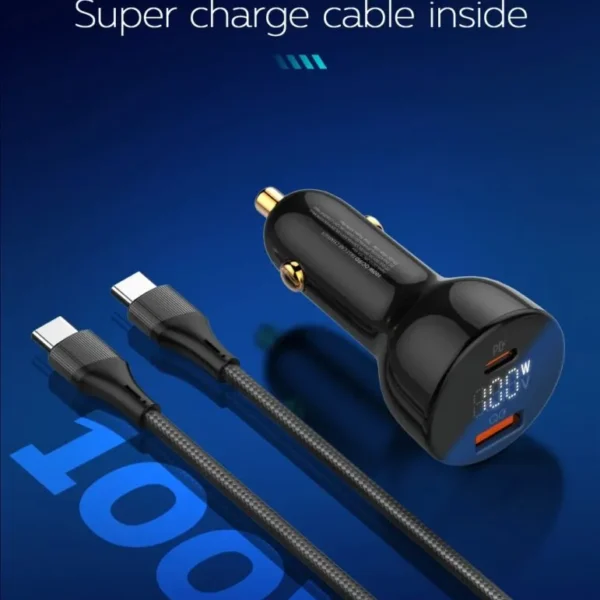 LDNIO C101 100W Dual Port USB-C Car Charger price