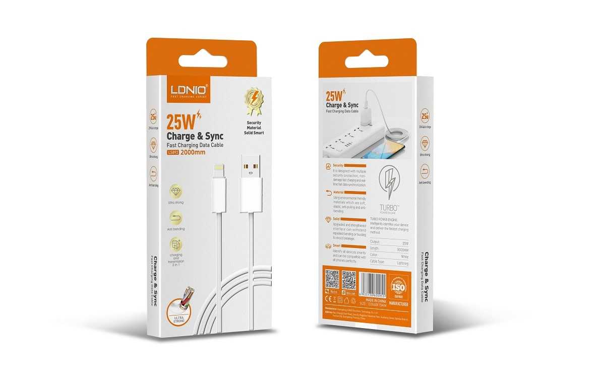 LDNIO LS891 25W Fast Charging USB Data Cable