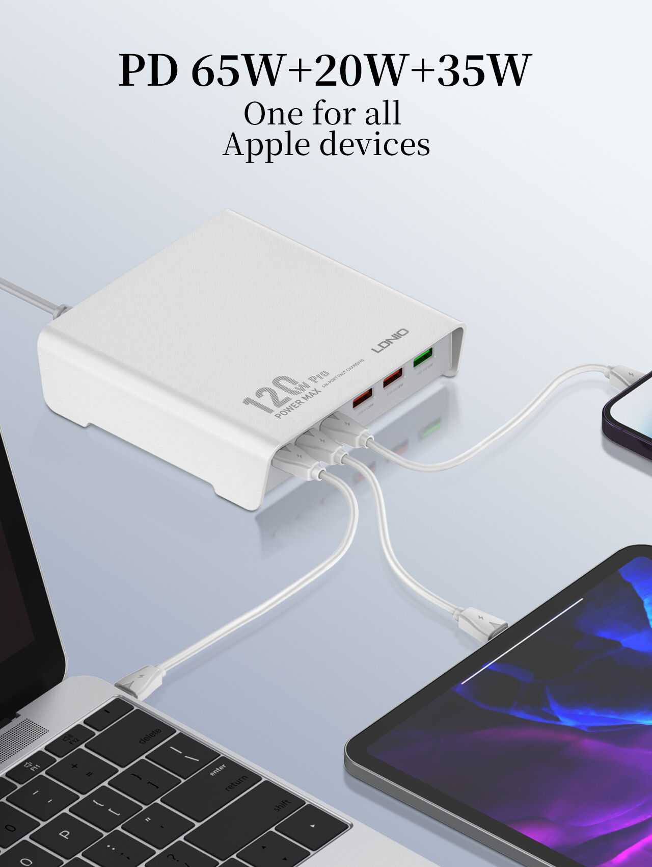 LDNIO Q605 120W 6-Port USB-C Desktop Charging Station price