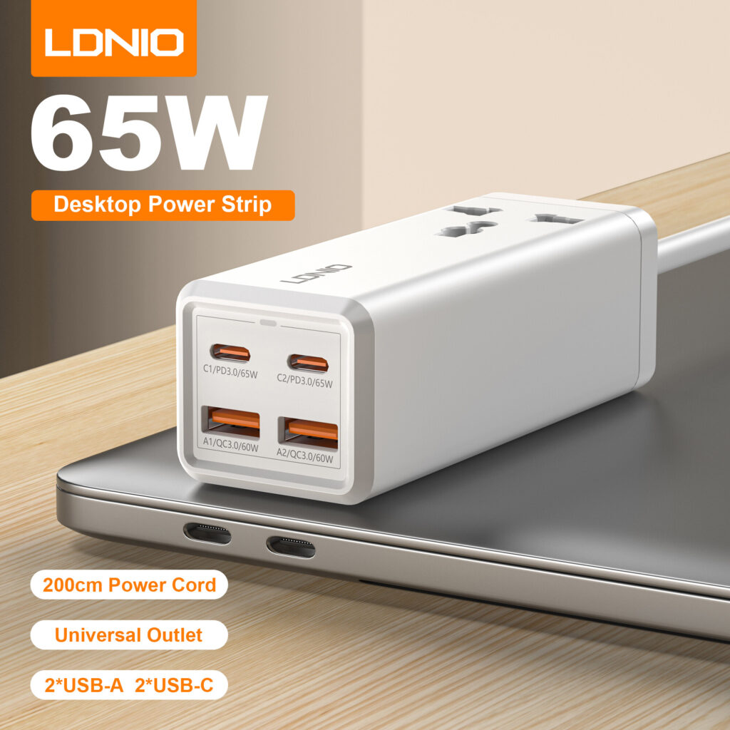 LDNIO SC1418 65W PD Desktop Power Strip