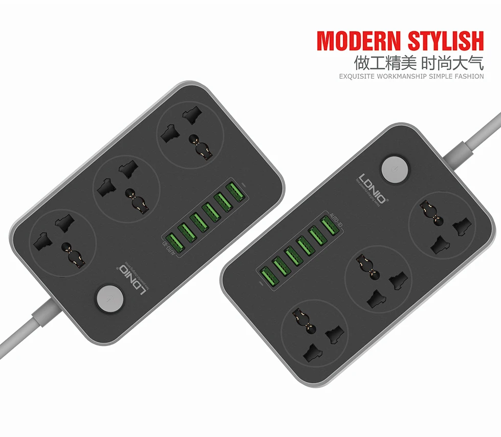 LDNIO SC3604 Power Strip: 3 AC Universal Sockets & 6 USB Ports price