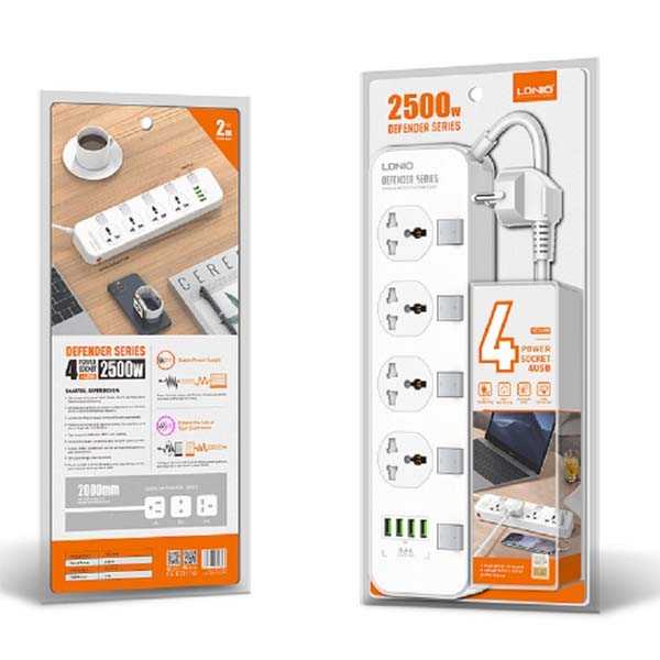 LDNIO SC4408 4-Outlet Universal Power Strip with 4 USB Ports price in Bangladesh