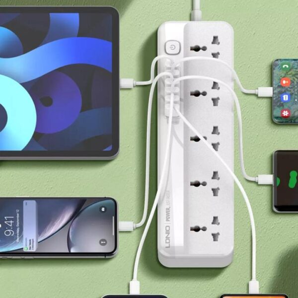 LDNIO SC5614 Power Strip 5 AC Outlets & 6 USB Charging Ports
