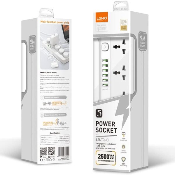 LDNIO SC5614 Power Strip 5 AC Outlets & 6 USB Charging Ports price in bangladesh