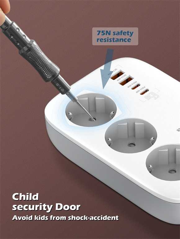 LDNIO SE3436 65W GaN Power Strip (3 AC Outlets, 4 USB Ports) price