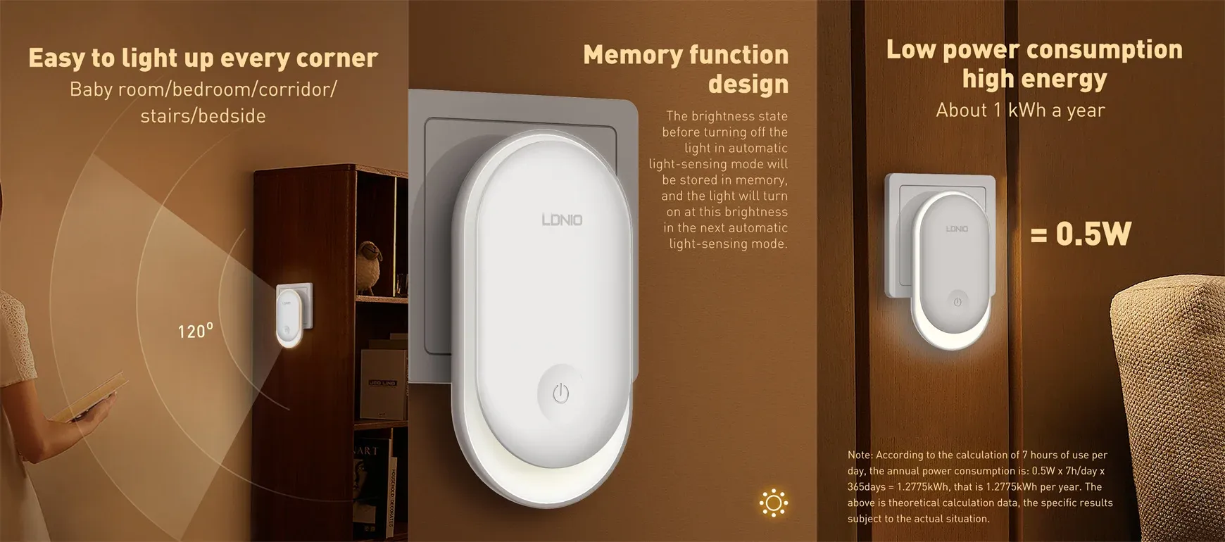 LDNIO Y1 Intelligent Sensor Night Light | Auto On/Off LED Lamp price