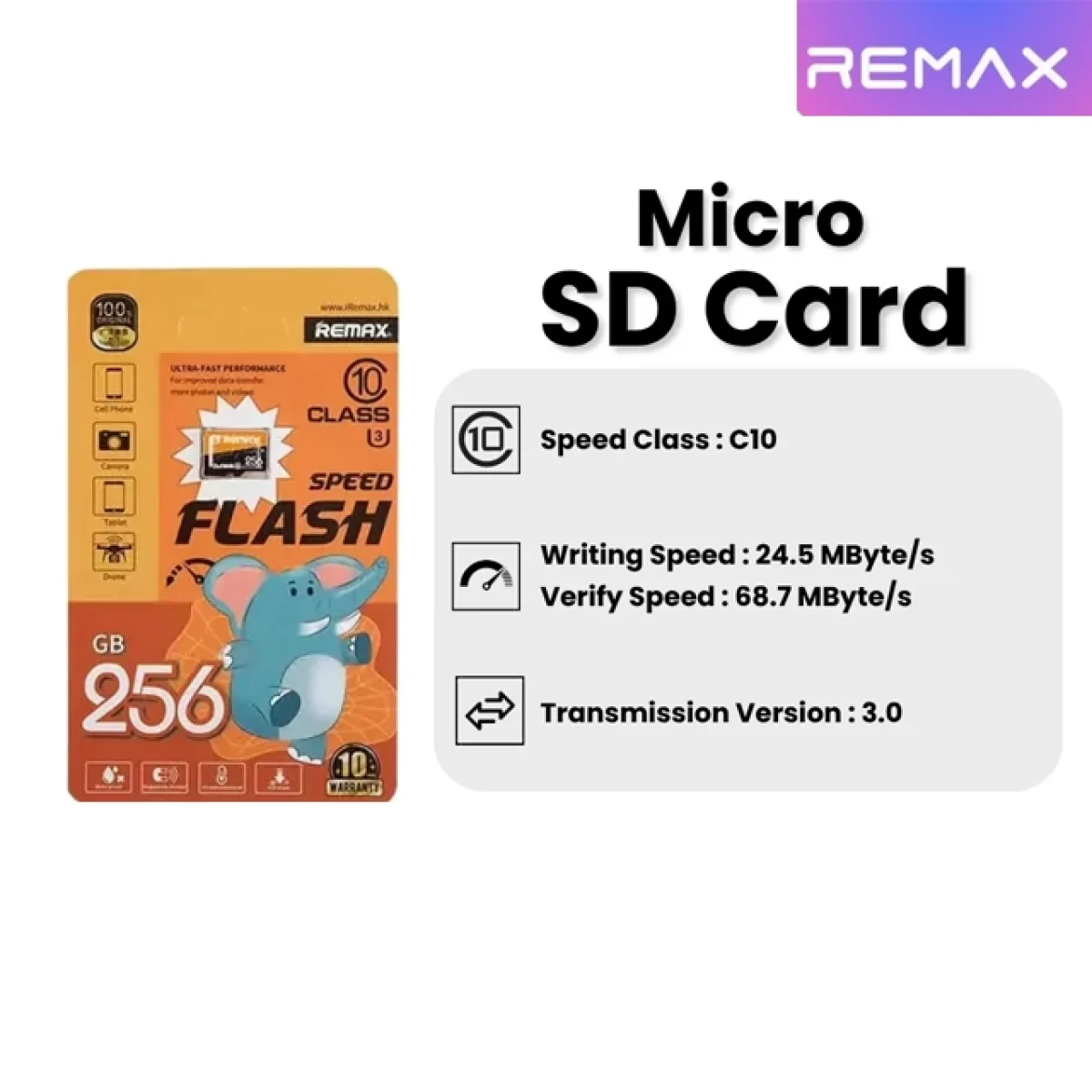 Remax Class 10 256GB High-Capacity MicroSD Card price in bangladesh