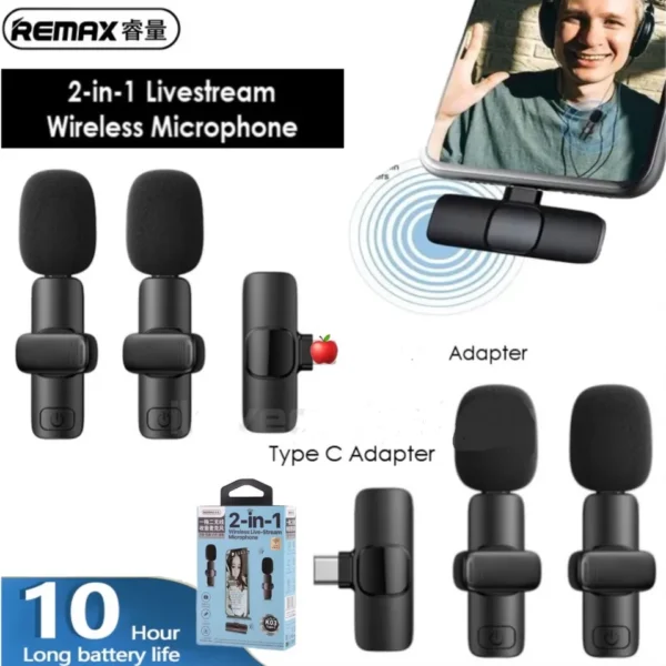 Remax K23 Type-C Wireless Lavalier Microphone for Android Phone