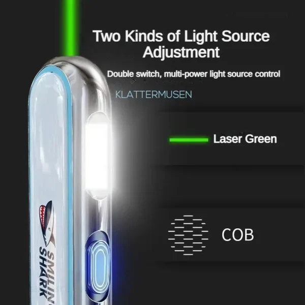 Smiling Shark LS308 Rechargeable Laser & COB Light for Camping ptice