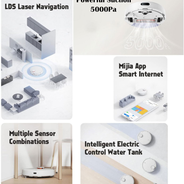 Xiaomi Mijia C103 Robot Vacuum Mop- 3C Enhanced Edition 5000Pa 2-in-1 Cleaner price