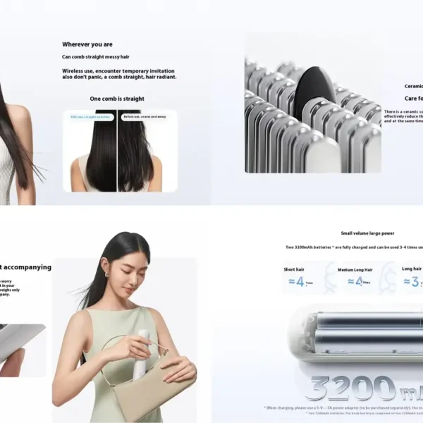 Xiaomi Mijia Wireless Hair Straightener MJZFS01LF - Cordless & Portable