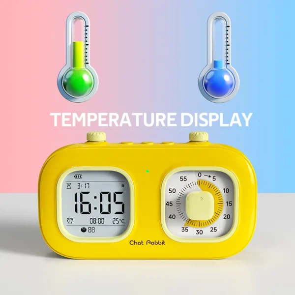 Xiaomi Youpin Chat Rabbit Dual Screen Timer NJWJ030 - Smart 2 in 1 Productivity Tool & Alarm Clock price in bangladesh