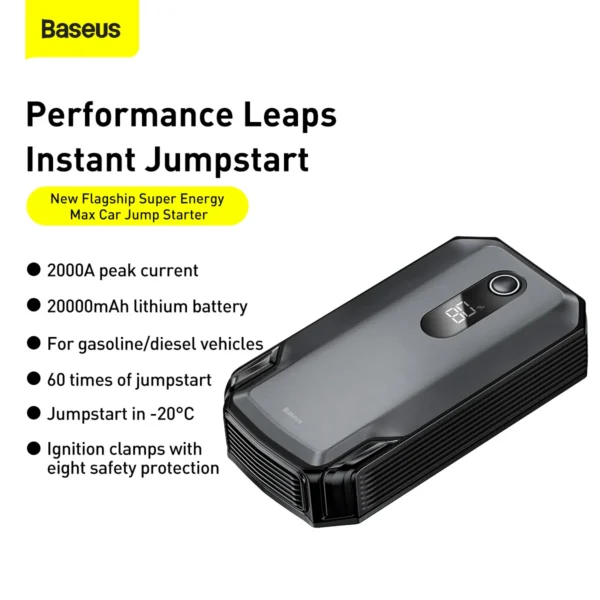 Baseus Super Energy Max Jump Starter 20000mAh 2000A - CGNL020001 price in bangladesh