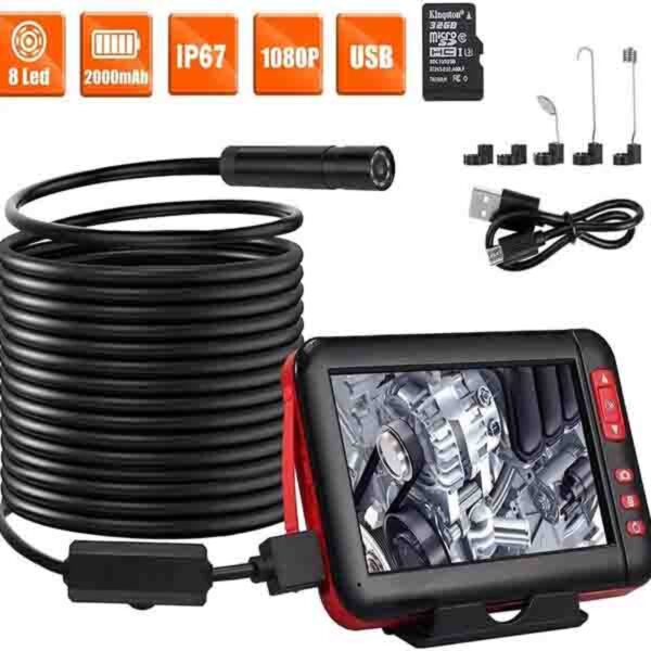 Endoscope Camera With 4.inch IPS Large Screen 2000mah Battery With 5M Cable