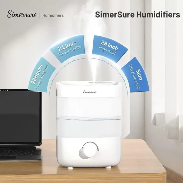 K807 2L Top Fill Humidifier Quiet Ultrasonic Cool Mist price in bangladesh