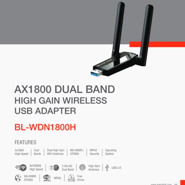 LB-Link WDN1800H AX1800 Wi-Fi 6 USB Adapter Dual-Band USB 3.0