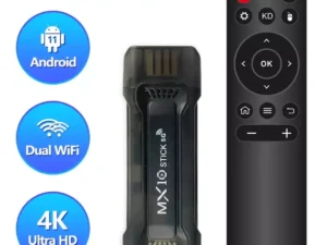 MX10 4K Android TV Stick: Portable Smart Streaming Device