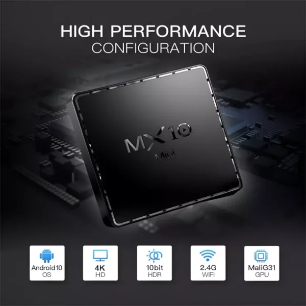 MX10 Pro Android TV Box - 4K UHD 6K Media Player 4GB RAM price