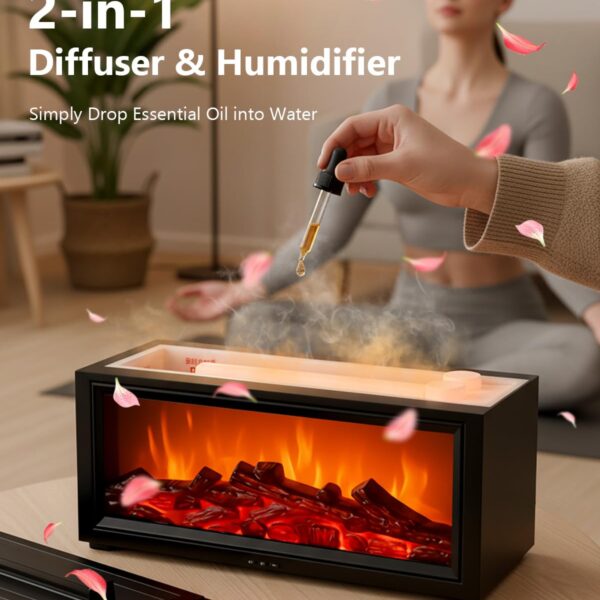 Mibeli HY05 280ml Flame Humidifier  Fireplace Aroma Diffuser price in bangladesh