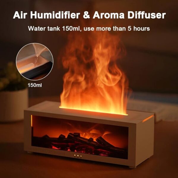 Mibeli HY05 280ml Flame Humidifier  Fireplace Aroma Diffuser