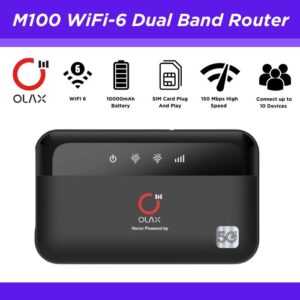 OLAX M100 WiFi 6 4G/5G Pocket Router & 10000mAh Power Bank