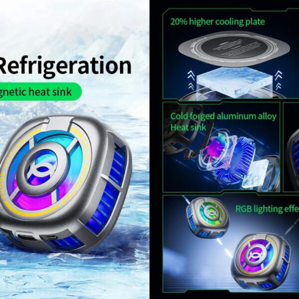 Plextone EX2 Ultra Magnetic Phone Cooler - 12W RGB Radiator price in bangladesh