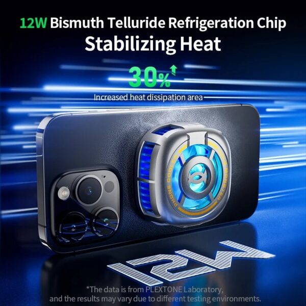 Plextone EX2 Ultra Magnetic Phone Cooler - 12W RGB Radiator