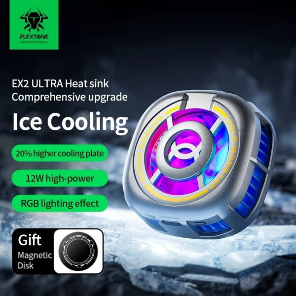 Plextone EX2 Ultra Magnetic Phone Cooler - 12W RGB Radiator price in bangladesh