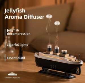 Titanic Jellyfish Aroma Diffuser 299 | Ultrasonic Ship Humidifier & LED Light price in Bangladesh