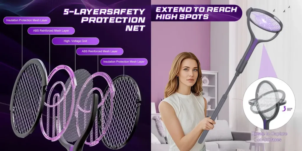 Xiaomi Qualitell L3 Mosquito Swatter with Telescopic Handle & UV Light price