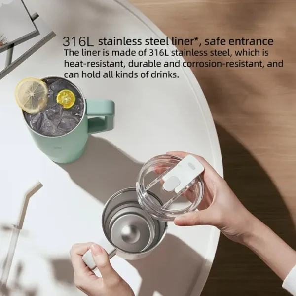 Xiaomi Mijia 1L Stainless Steel Straw Mug MJXGB01RM - 316L Insulated