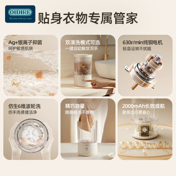 Xiaomi Youpin Oidire ODi-XYJ16A Wireless Mini Washing Machine- Double Blade price in bangladesh